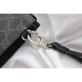 Gucci Wolf Print Cowhide Clutch Coffee Color 547613