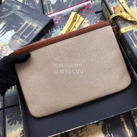 Gucci Vintage Canvas Handbag With Webbing Beige 576053