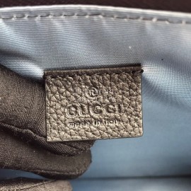 Gucci Bronzing Cat Head Cowhide Handbag Black 516928