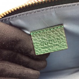 Gucci Bronzing Cat Head Cowhide Handbag Dark Green 516928