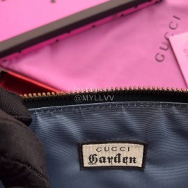 Gucci Bronzing Cat Head Cowhide Handbag Dark Green 516928