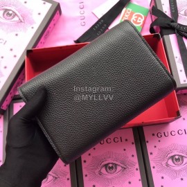 Gucci Bronzing Bat Leather Chain Bag Black 516931