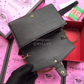 Gucci Bronzing Bat Leather Chain Bag Black 516931