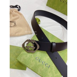 Gucci Leather Square Interlocking 38mm Belts