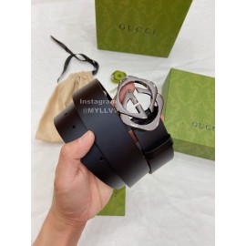 Gucci Leather Square Interlocking 38mm Belts