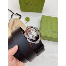 Gucci Leather Square Interlocking 38mm Belts