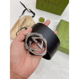 Gucci Leather Square Interlocking 38mm Belts