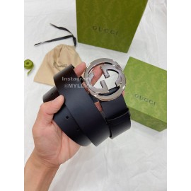 Gucci Leather Round Interlocking 38mm Belts