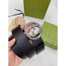 Gucci Leather Round Interlocking 38mm Belts