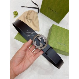 Gucci Leather Round Interlocking 38mm Belts