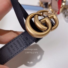 Gucci Fashion Black Leather Belts For Women