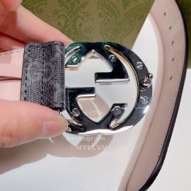 Gucci New Waterproof Printed Leather Metal Buckle Belts