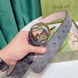 Gucci New Waterproof Printed Leather Metal Buckle Belts