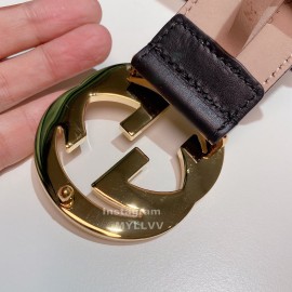 Gucci Classic Red Blue Ribbon Calf Metal Buckle 4cm Belts 