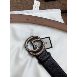 Gucci Embossed Calf Leisure Business Buckle 40mm Belts