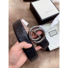 Gucci Embossed Calf Leisure Business Buckle 40mm Belts