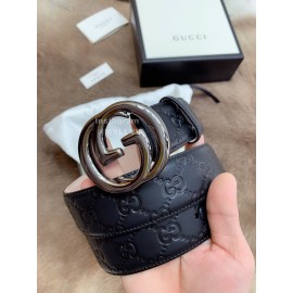 Gucci Embossed Calf Leisure Business Buckle 40mm Belts