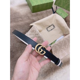 Gucci Calf Business Leisure Buckle 20mm Belts White