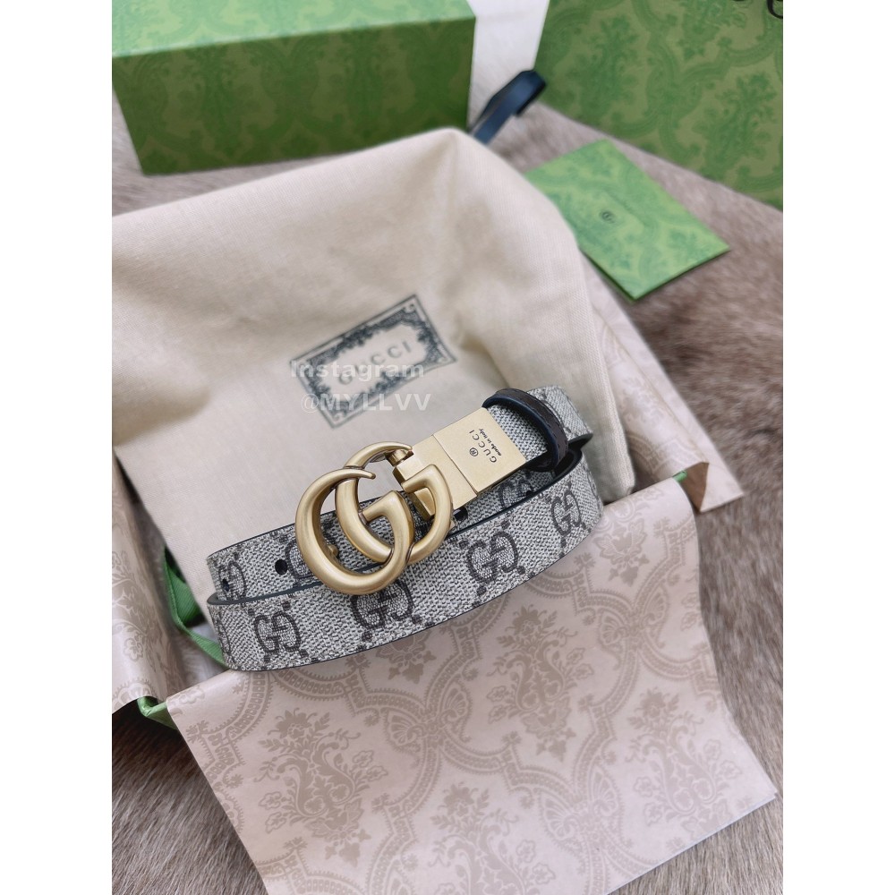 Gucci Embossed Calf Business Leisure Buckle 20mm Belts