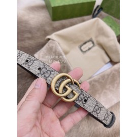Gucci Embossed Calf Business Leisure Buckle 20mm Belts