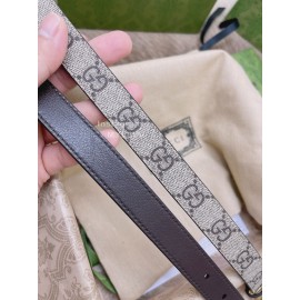 Gucci Embossed Calf Business Leisure Buckle 20mm Belts