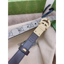 Gucci Embossed Calf Business Leisure Buckle 20mm Belts