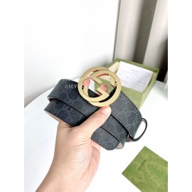 Gucci New Waterproof Leather Gold Buckle 40mm Belts