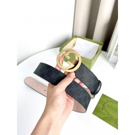 Gucci New Waterproof Leather Gold Buckle 40mm Belts