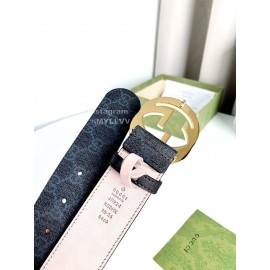 Gucci New Waterproof Leather Gold Buckle 40mm Belts