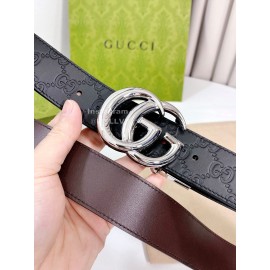 Gucci Embossed Leather Buckle 37mm Belts
