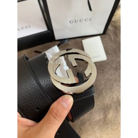 Gucci Fashion Black Leather Buckle 40mm Belts 