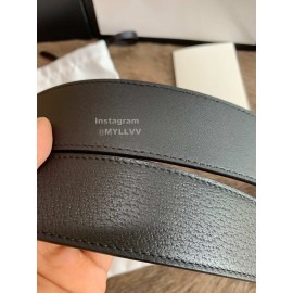Gucci Fashion Black Leather Buckle 40mm Belts 