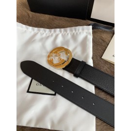 Gucci Fashion Black Leather Gold Buckle 40mm Belts 