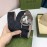 Gucci New Black Printed Leather Gun Metal Buckle 40mm Belts 