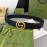 Gucci Smooth Black Leather Gold Gg Buckle 38mm Belts