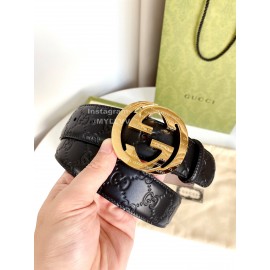 Gucci Fashion Leather Gold Gg Buckle 38mm Belts