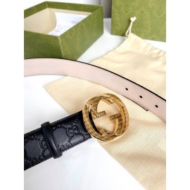 Gucci Fashion Leather Gold Gg Buckle 38mm Belts