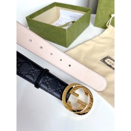 Gucci Fashion Leather Gold Gg Buckle 38mm Belts