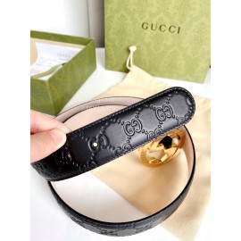 Gucci Fashion Leather Gold Gg Buckle 38mm Belts