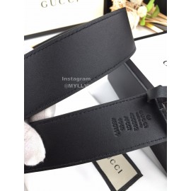 Gucci Fashion Black Calf Gold Gg Buckle 40mm Belts