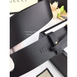 Gucci Fashion Black Leather Gold Gg Buckle 40mm Belts