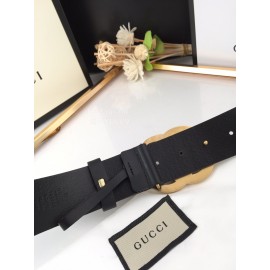 Gucci Fashion Black Leather Gold Gg Buckle 40mm Belts