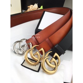 Gucci Fashion Black Leather Gold Gg Buckle 40mm Belts