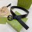 Gucci Matte Black Leather Black Gg Buckle 38mm Belts