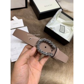 Gucci New Calf Business 30mm Belts For Women Coffee
