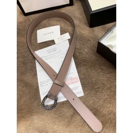 Gucci New Calf Business 30mm Belts For Women Coffee