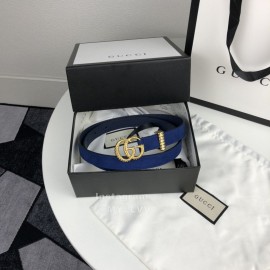 Gucci Retro Leather Gg Buckle 20mm Belts Blue