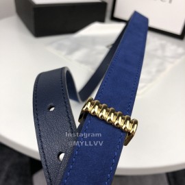Gucci Retro Leather Gg Buckle 20mm Belts Blue