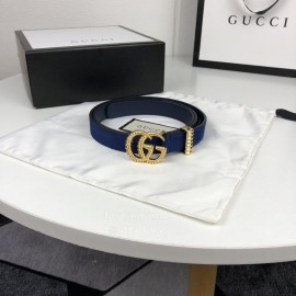 Gucci Retro Leather Gg Buckle 20mm Belts Blue