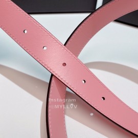 Gucci New Calf Retro Gg Buckle 30mm Belts For Women Pink